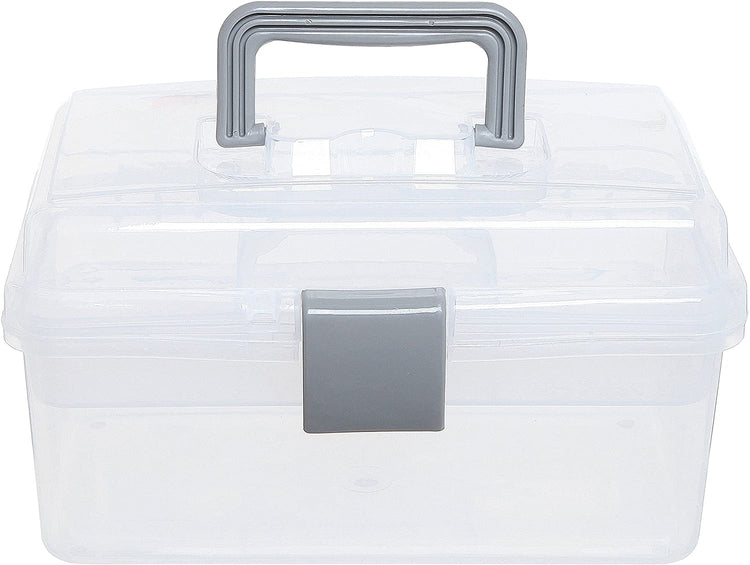 Clear Gray Multipurpose First Aid, Arts & Craft Supply Case