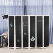 6-Panel Chalkboard Room Divider Folding Writable Privacy Screen-MyGift