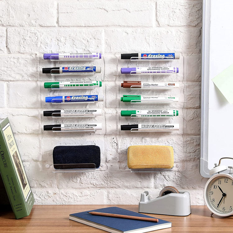 Clear Acrylic Wall Mounted Whiteboard Organizer Rack, Storage Shelf fo ...
