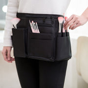 Professional Hairdresser Canvas Waist Apron, Multiple Pocket Hair Salon Tools Cosmetic Organizer, Black-MyGift