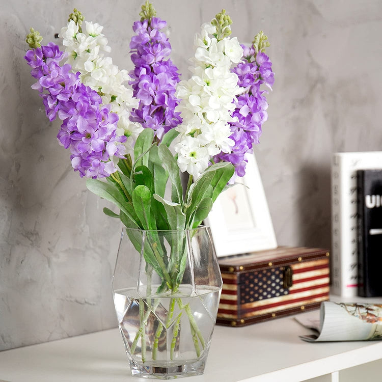 Geometric Clear Glass Flower Vase, Wedding Centerpiece Décor-MyGift