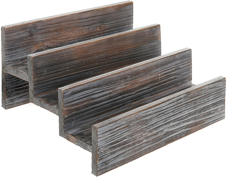 3 Tier Distressed Wood Spice Rack Storage Organizer Shelf-MyGift