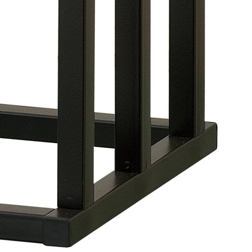 Freestanding 3-Tier Black Metal and Bamboo Towel Rack-MyGift