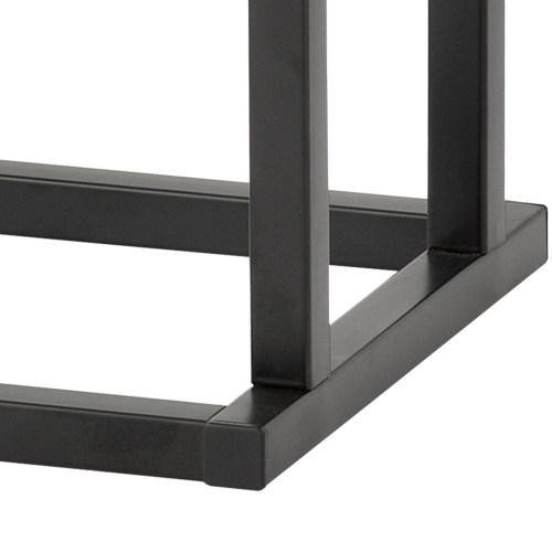 Freestanding 2-Tier Black Metal and Bamboo Towel Rack - MyGift