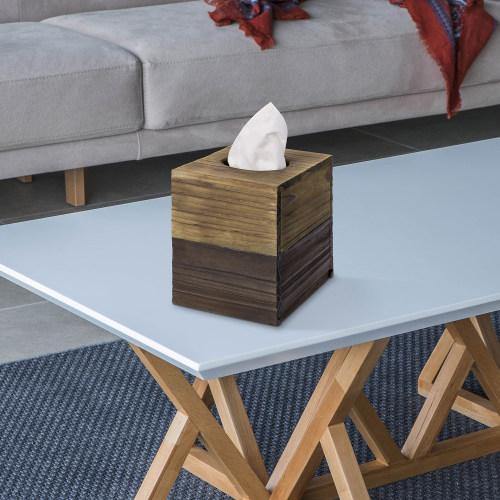 Dual-Tone Barn Wood Tissue Box Cover - MyGift