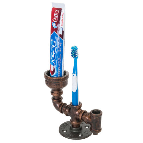 Industrial Copper Metal Pipe Toothbrush Holder-MyGift