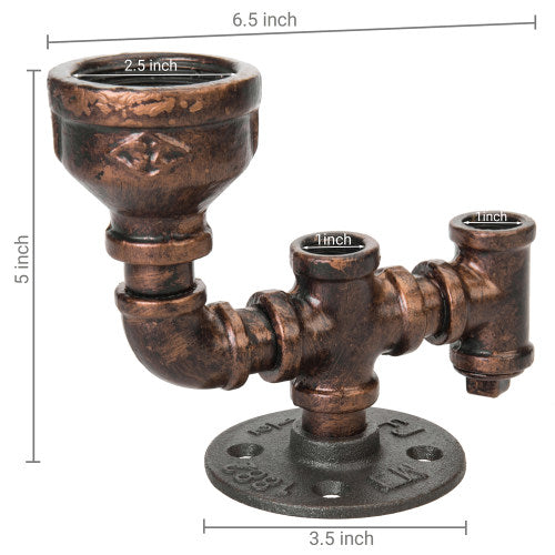 Industrial Copper Metal Pipe Toothbrush Holder-MyGift
