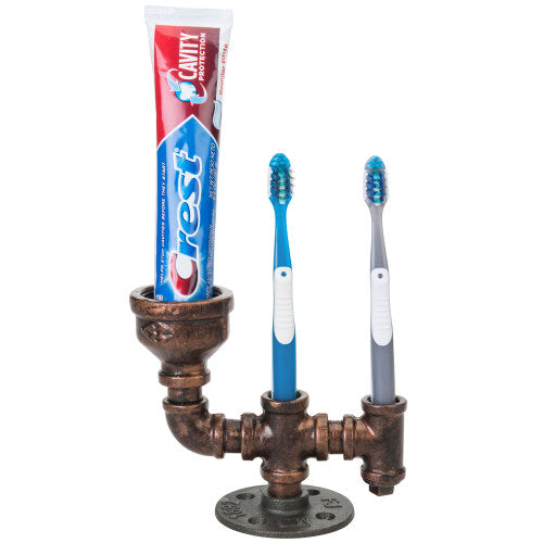 Industrial Copper Metal Pipe Toothbrush Holder-MyGift