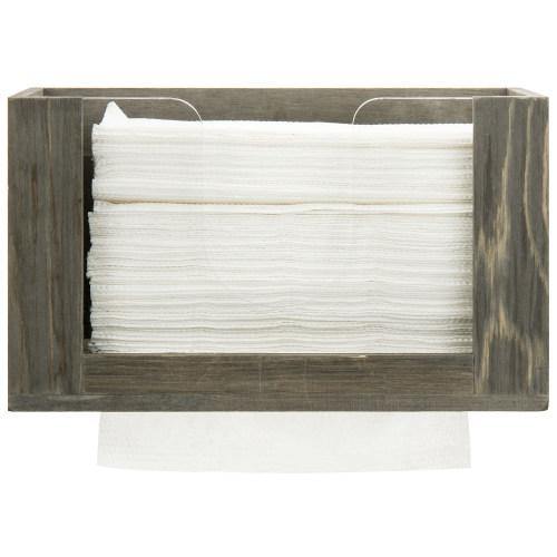 Gray Wood and Clear Acrylic Paper Towel Dispenser - MyGift