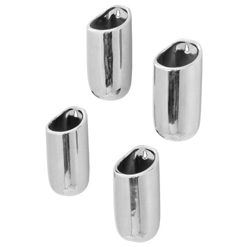Set of 4, Metallic Silver Ceramic Wall Mounted Cylindrical Succulent Flower Vase Planter Pots-MyGift