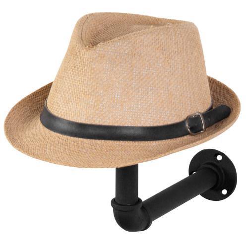 Metal Pipe & Wood Wall-Mounted Hat & Wig Holder - MyGift