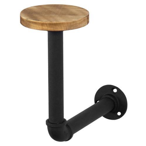 Metal Pipe & Wood Wall-Mounted Hat & Wig Holder - MyGift
