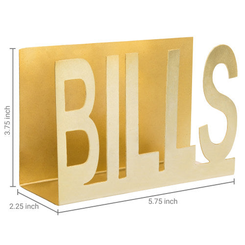 Brass Metal Mail Holder w/ Cutout Design BILLS-MyGift