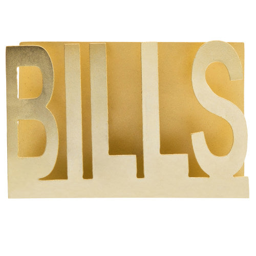 Brass Metal Mail Holder w/ Cutout Design BILLS-MyGift