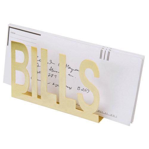 Brass Metal Mail Holder w/ Cutout Design BILLS-MyGift