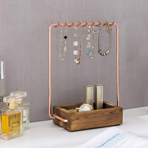 Rose Gold and Burnt Wood Entryway/Jewelry Organizer - MyGift