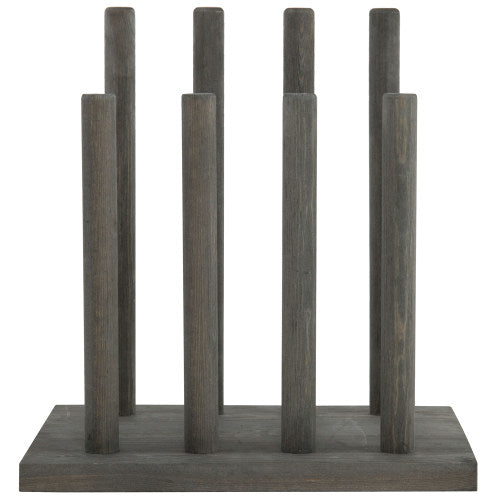 Vintage Gray Solid Wood Boots Holder Stand-MyGift