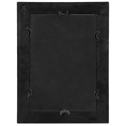 Vintage Whitewashed Brown Wooden Wall Mirror-MyGift
