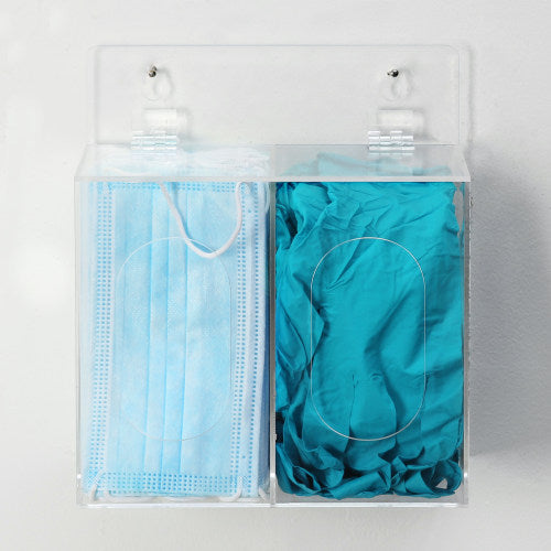 Premium Clear Acrylic Wall Mounted Mask and Glove Organizer-MyGift