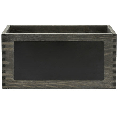 Vintage Gray Wood Mail Sorter Box w/ Chalkboard Surface-MyGift