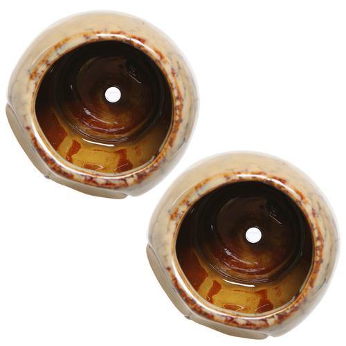 Small Owl Design Ceramic Planters, Set of 2 - MyGift
