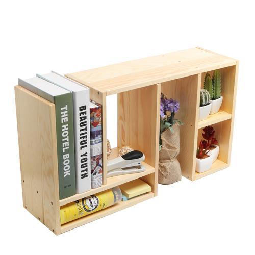 Beige Wood Adjustable Desktop Shelf - MyGift