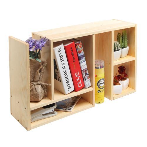Beige Wood Adjustable Desktop Shelf - MyGift