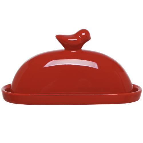 Red Bird Ceramic Butter Dish - MyGift