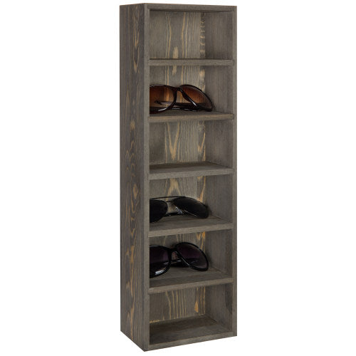 Rustic Gray Wood Sunglasses Display Stand-MyGift