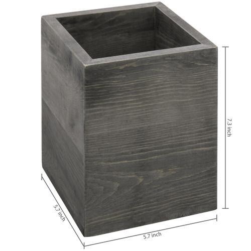 Gray Wood Kitchen Utensil Holder - MyGift