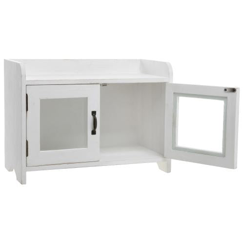 White Wood Kitchen & Bathroom Countertop Cabinet-MyGift