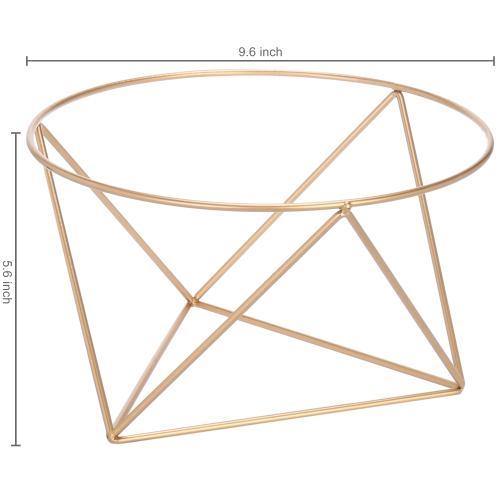 10-Inch Geometric Gold-Tone Metal Wire Tray Riser - MyGift