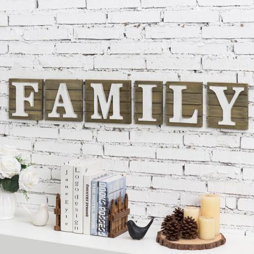 Rustic Brown Wood FAMILY Sign - MyGift