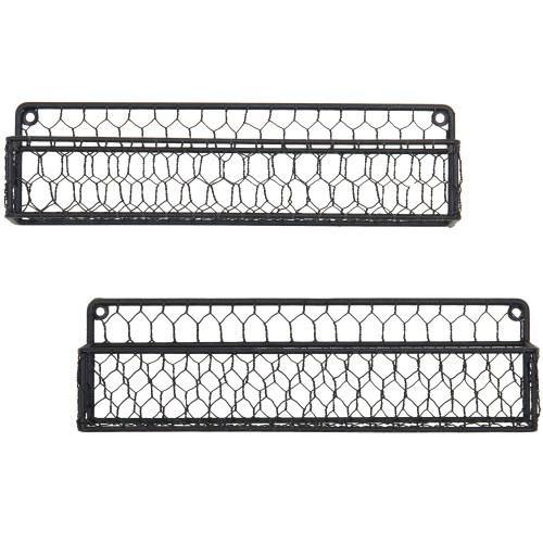 Black Chicken Wire Spice Rack, Set of 2 – MyGift