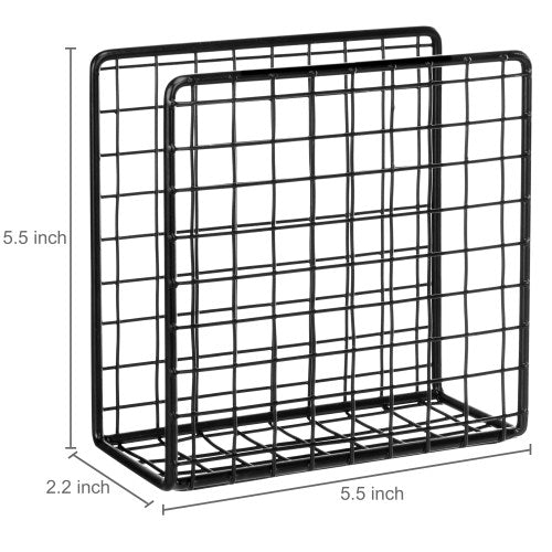 Black Metal Wire Napkin Holder-MyGift