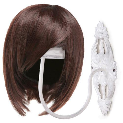 Wall-Mounted Vintage White Metal Hat & Wig Holders, Set of 2 - MyGift