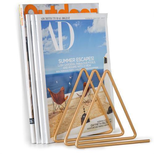 3-Slot Gold Plated Metal Wire Mail/File Sorter - MyGift