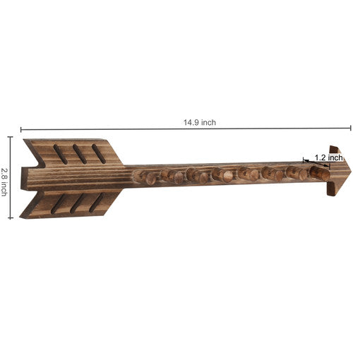 Rustic Wall-Mounted Wood Arrow Necklace Holder-MyGift