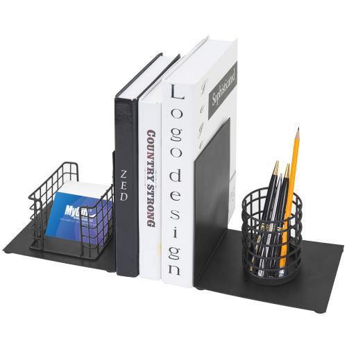 Desktop Space Saver Bookends with Office Organizer - MyGift