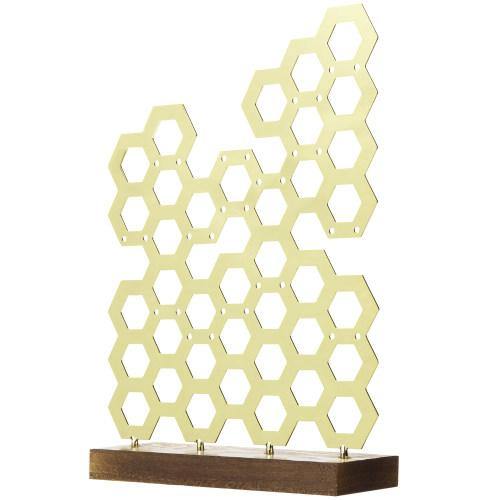 Brass Plated Honeycomb Earring Display - MyGift