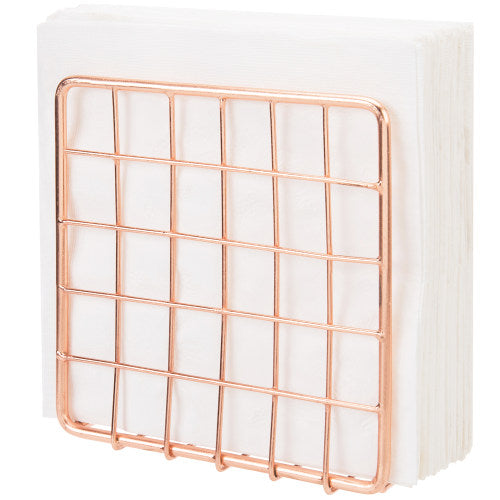 Copper Tone Metal Wire Napkin Holder-MyGift