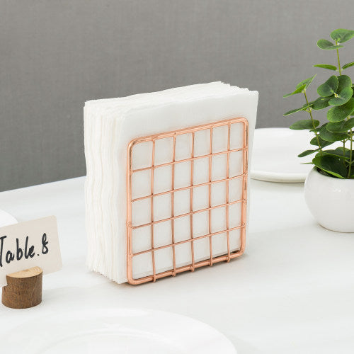 Copper Tone Metal Wire Napkin Holder-MyGift