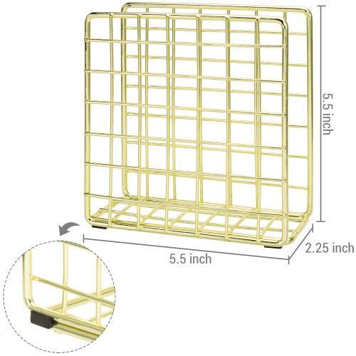 Gold Tone Metal Wire Napkin Holder - MyGift