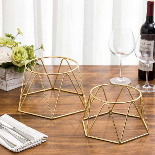 Modern Brass Plated Pizza Riser Stand, Set of 2 – MyGift