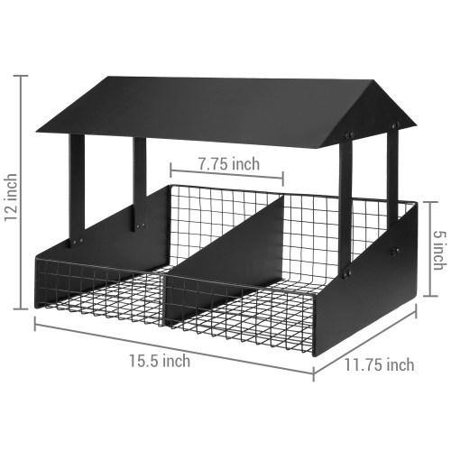Black Metal Fruit Stand Style Produce Basket - MyGift
