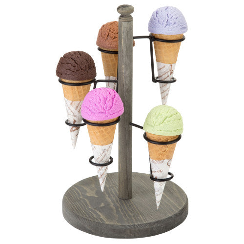 SWEETGO Single Ice Cream Holder 1Piece Metal Iron White/Black/Gold Display  Stand Cake Dessert Tools 10cm