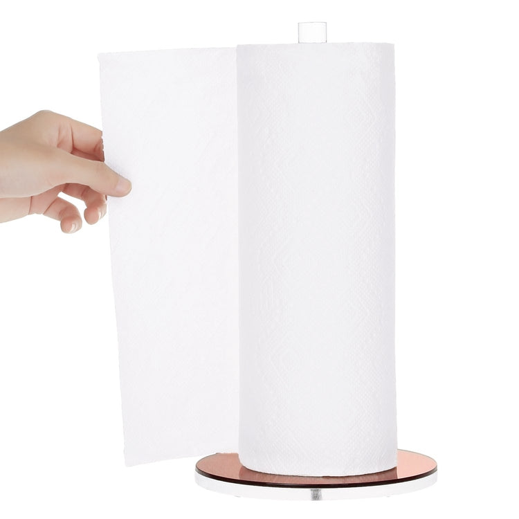 Premium Clear Acrylic & Copper Paper Towel Holder-MyGift