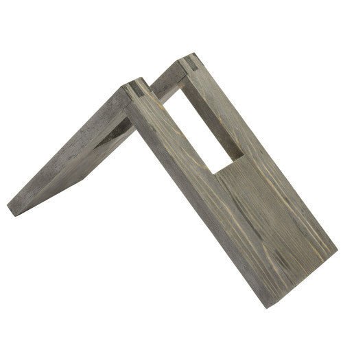 Gray Solid Wood Angled Design Napkin Holder-MyGift