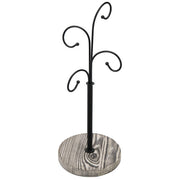 Curved Metal & Wood Coffee Mug Tree-MyGift