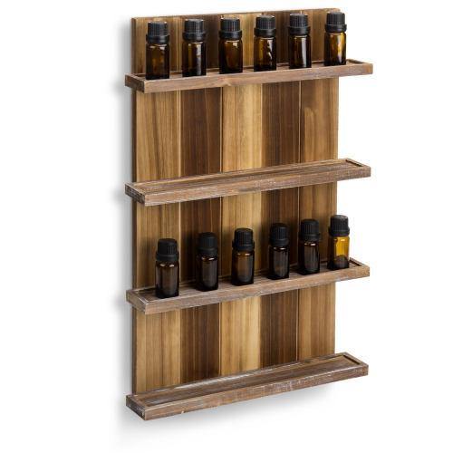 Wall Mounted Pallet Style Essential Oil Rack - MyGift